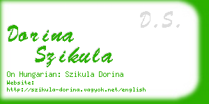 dorina szikula business card